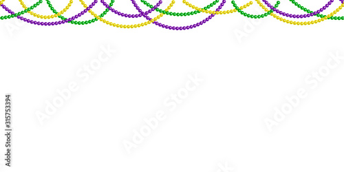 Seamless horizontal pattern beautiful beads