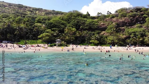 Aerial View of a Hanauma Bay, Oahu, Hawaii