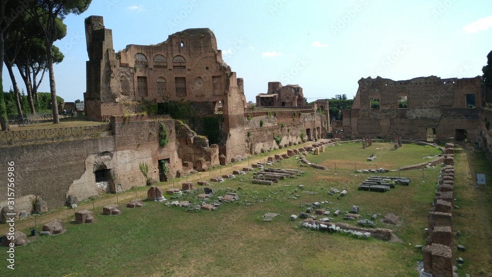 ruins of the roman forum in rome italy