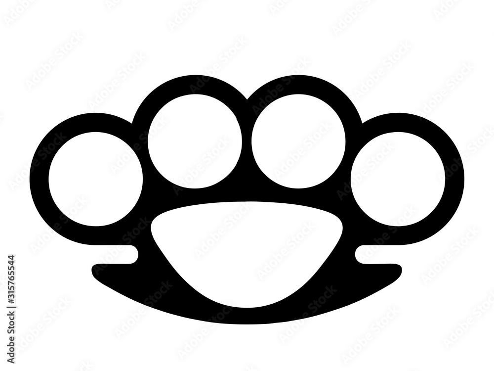 silhouette brass knuckles shape silhouette brass knuckles shape