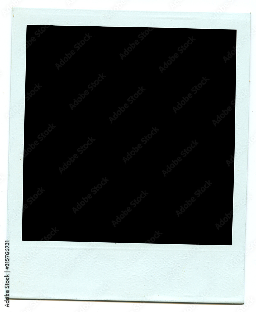 Blank polaroid photo card on a white background Blank polaroid photo card on a white background