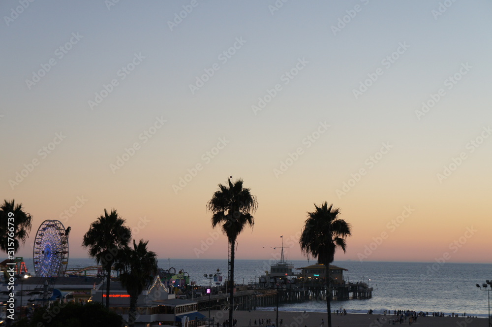 Obraz premium Santa Monica Pier Sunset