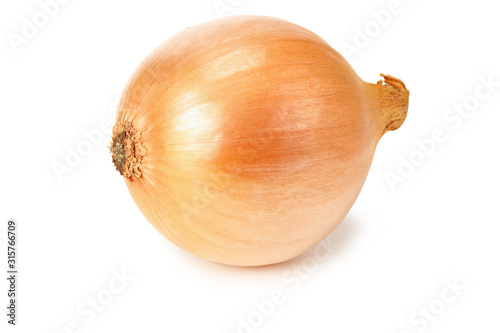 Napiform onion isolated on a white background