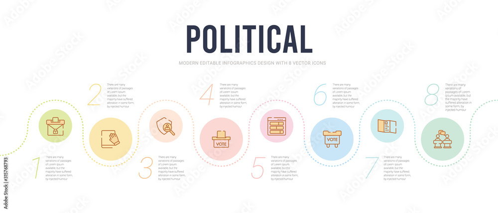 political concept infographic design template. included debate, leaflet, voting, poll, vote, checking icons political concept infographic design template. included debate, leaflet, voting, poll, vote, checking icons