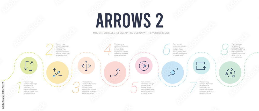 arrows 2 concept infographic design template. included roundabout, refresh, diagonal, play button, upward, divide icons arrows 2 concept infographic design template. included roundabout, refresh, diagonal, play button, upward, divide icons