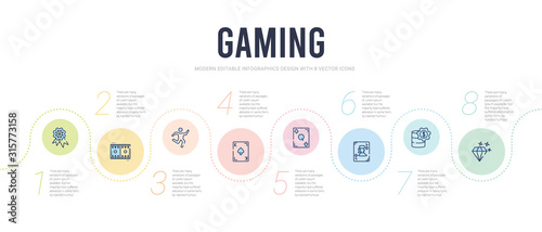 gaming concept infographic design template. included diamonf, bonus, jack of clubs, queen of diamonds, king of spades, actions icons