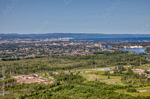 Aerial View of Thunder Bay, Ontario on Lake Superior in Summer © Jacob