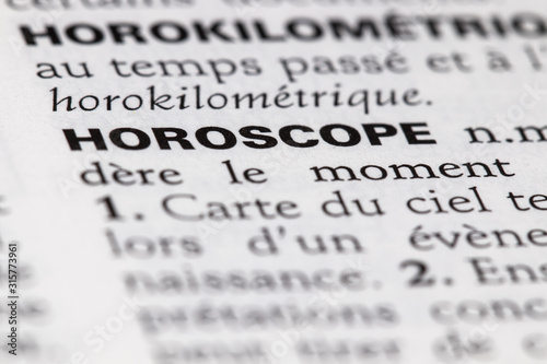 Définition du mot horoscope dans le dictionnaire français