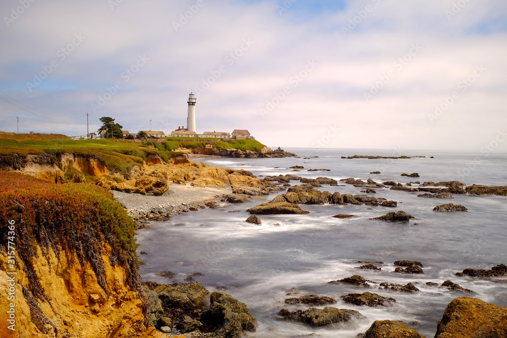 Long Exposure Of Pigeon Point Lighthouse, Pacific Coast, California