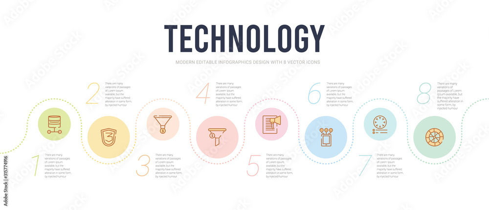 technology concept infographic design template. included color value, colory theory, content curation, content marketing, conversion, conversion rate optimization icons technology concept infographic design template. included color value, colory theory, content curation, content marketing, conversion, conversion rate optimization icons