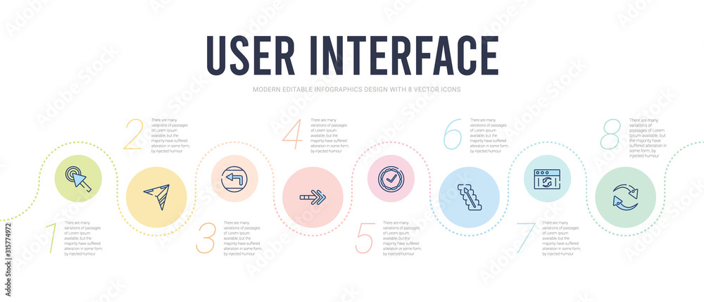 user interface concept infographic design template. included refresh ...