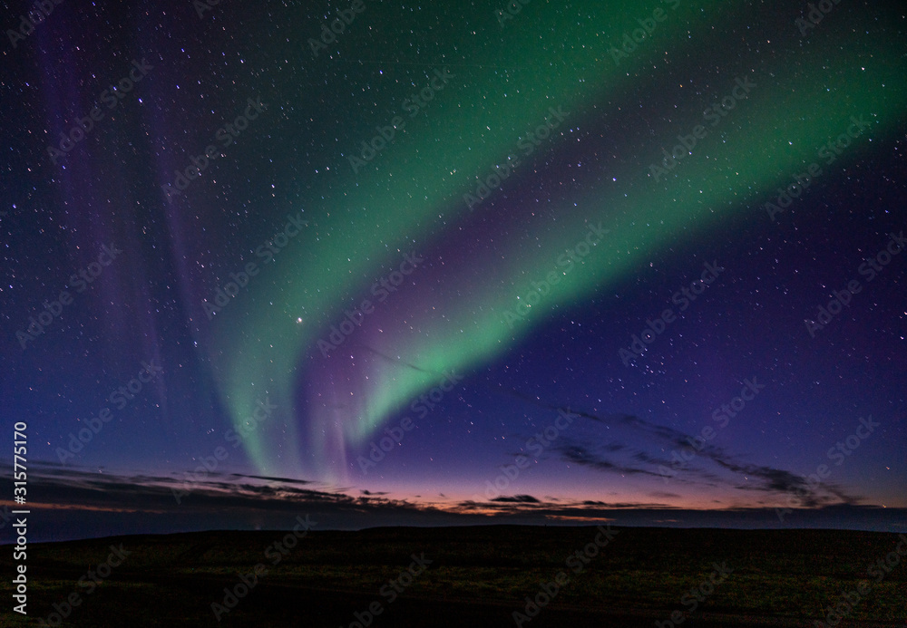 northern lights aurora borealis in the sky Iceland