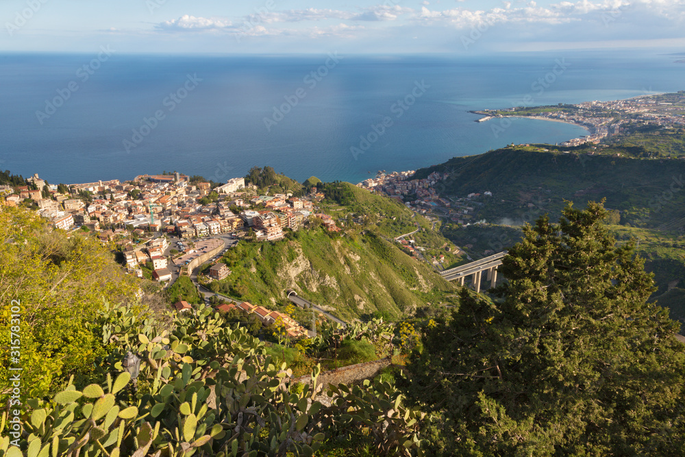 Taormina - The outlook over the city.