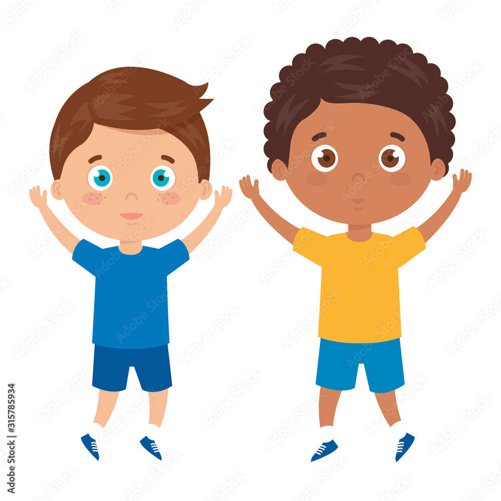 handsome boys standing on white background handsome boys standing on white background