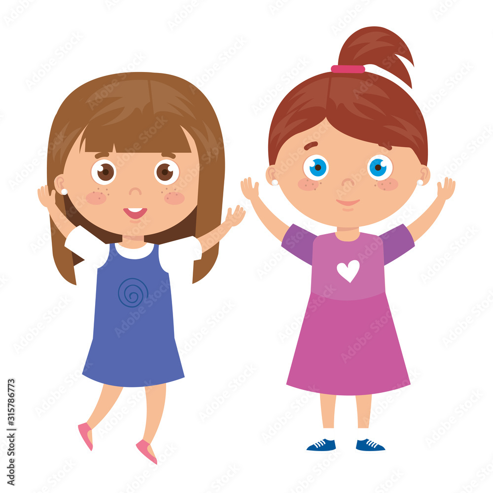beautiful girls standing on white background beautiful girls standing on white background