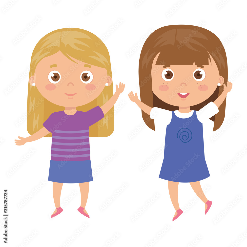 beautiful girls standing on white background beautiful girls standing on white background