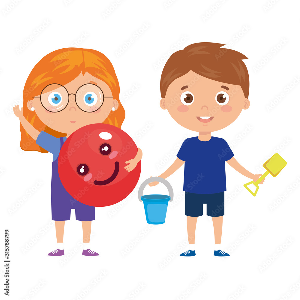 scene children standing on white background scene children standing on white background