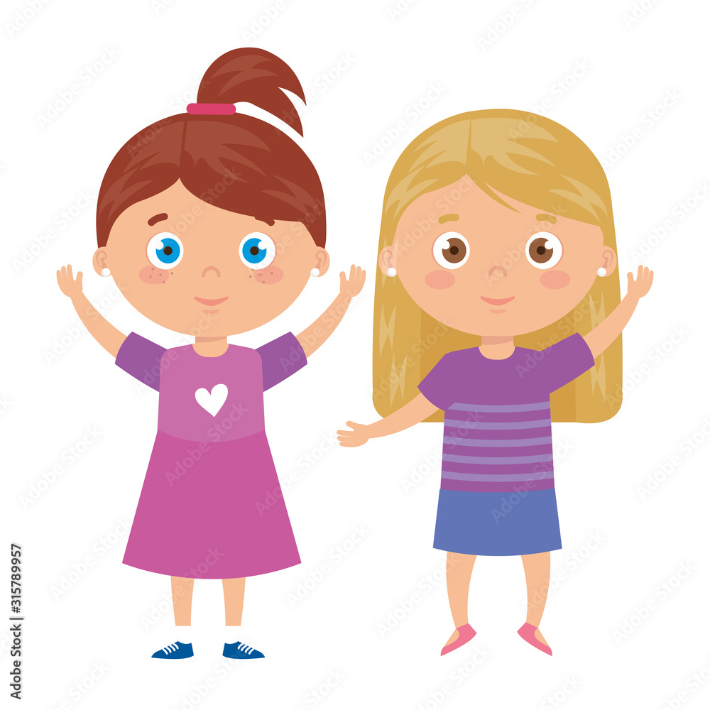 beautiful girls standing on white background beautiful girls standing on white background