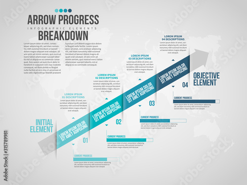 Arrow Progress Breakdown Infographic