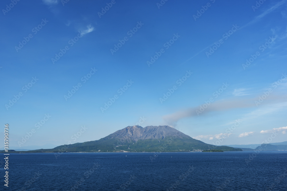 Mt Sakurajima in Kagoshima, Japan.