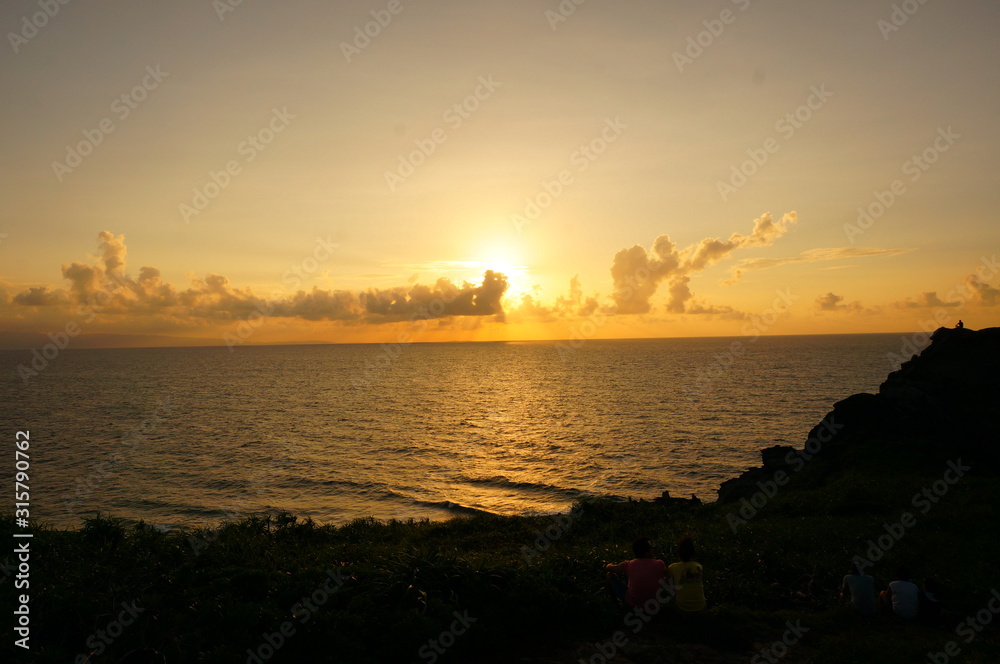 the beautiful sunset in okinawa, JAPAN the beautiful sunset in okinawa, JAPAN