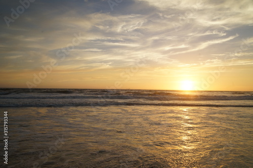 sunset on the beach