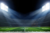 American football stadium with bright lights, sports background