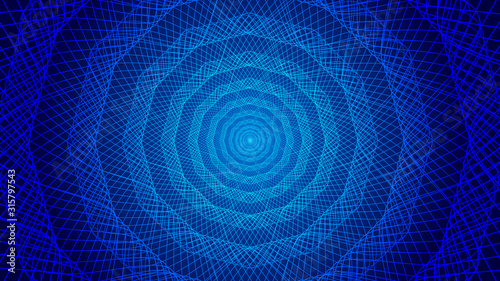 Foto Lines composed of blooming flowers abstract pattern.