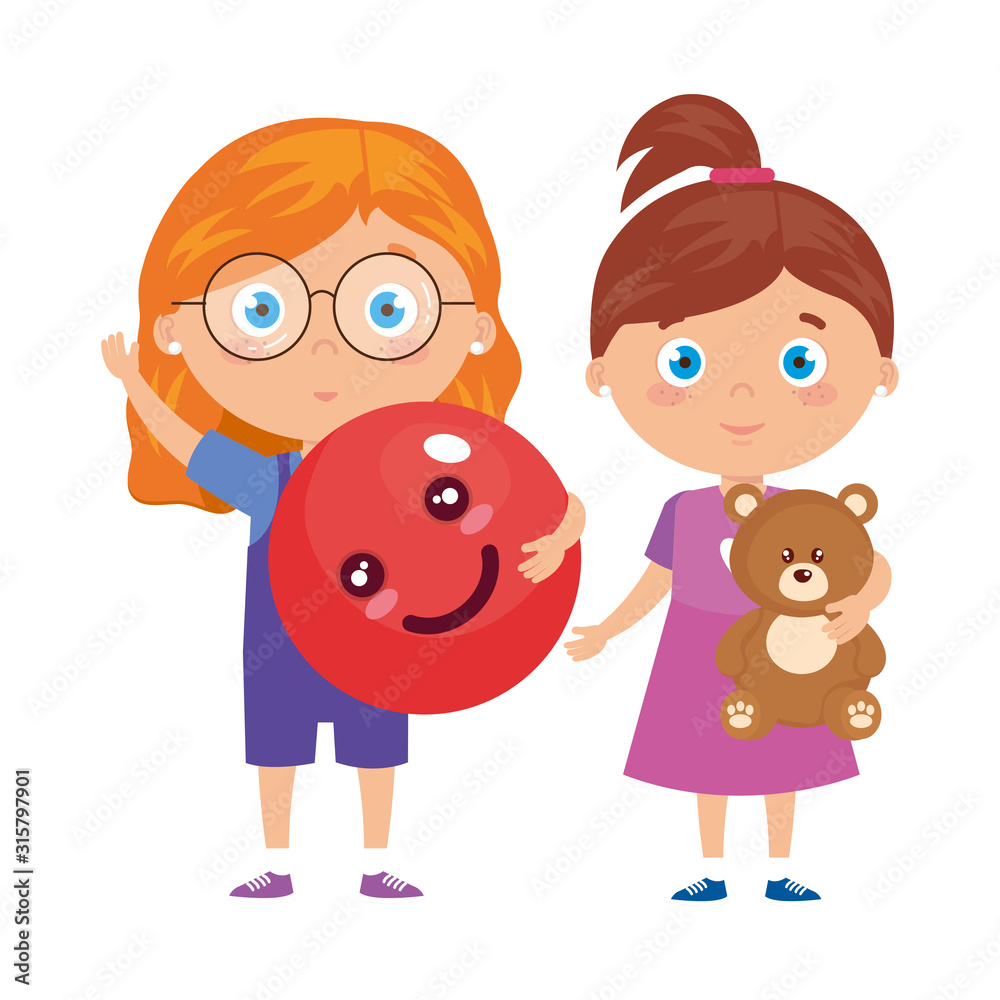scene of girls standing on white background scene of girls standing on white background