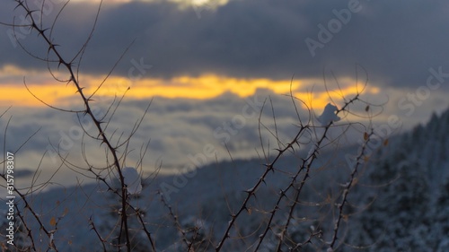 Snowy Mountain Sunrise