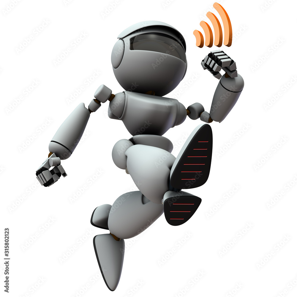 通信しながら走る人工知能のロボット Stock イラスト Adobe Stock