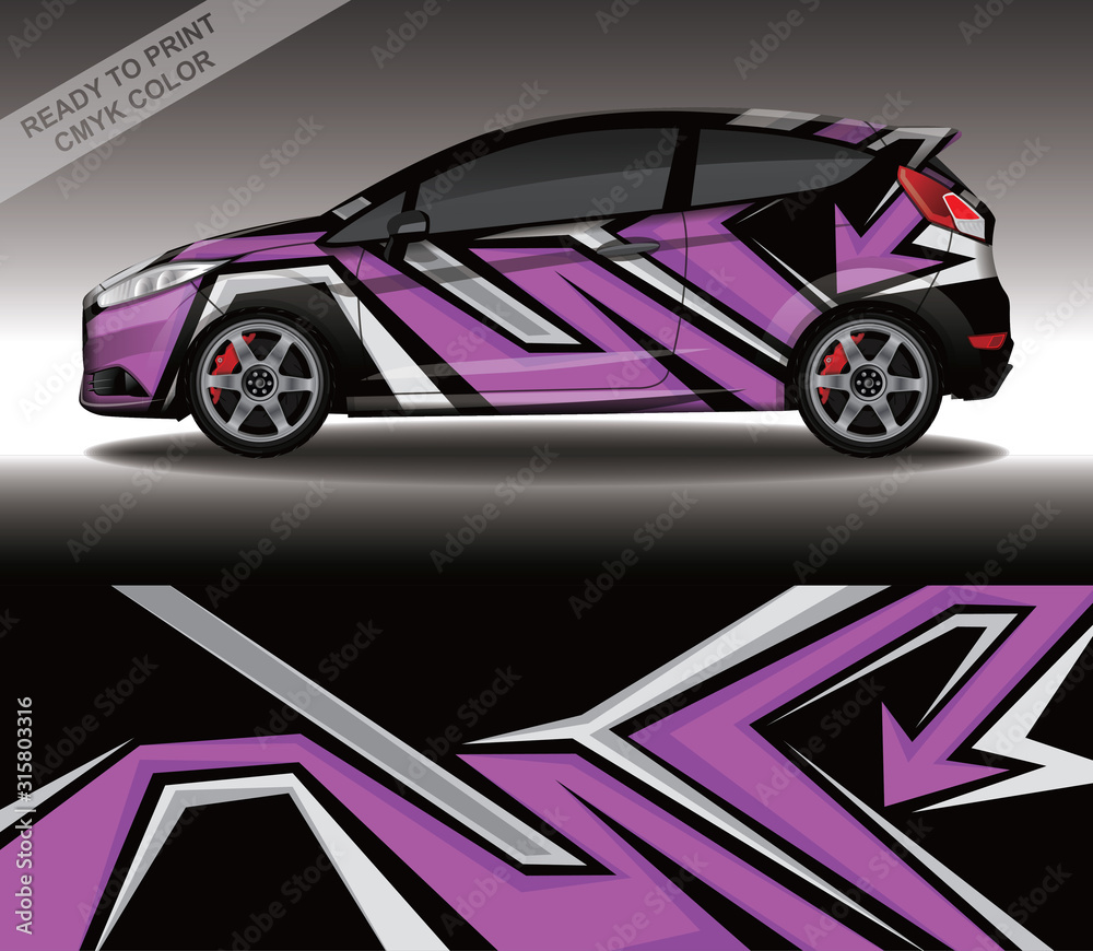 Car wrap decal design vector, custom livery race rally car vehicle sticker and tinting. Car wrap decal design vector, custom livery race rally car vehicle sticker and tinting.
