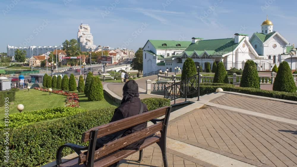 Orthodox Cathedral of the Holy Spirit, Trinity district, Minsk, Belarus - time lapse Orthodox Cathedral of the Holy Spirit, Trinity district, Minsk, Belarus - time lapse
