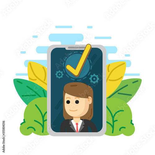 Successful completion of business, Success, accepted, approve, checkmark