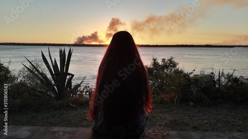 Contemplando el atardecer