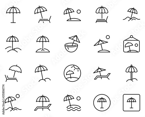 Beach line icon