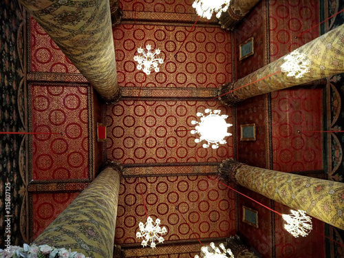 interior of temple in thailand