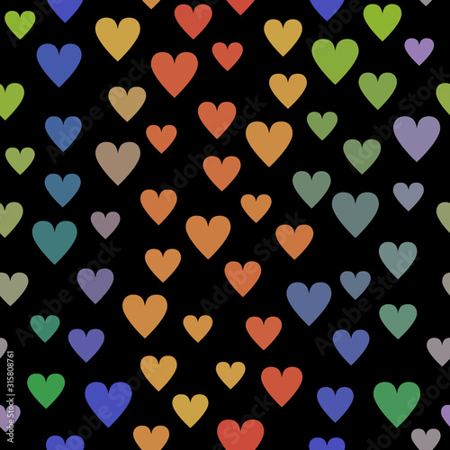 Colorful pink blue green an...