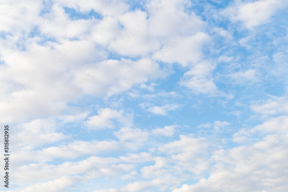 Blue sky full of clouds on a clear day Blue sky full of clouds on a clear day