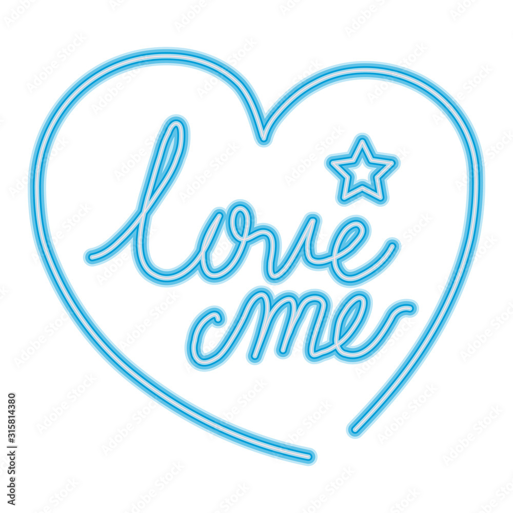 love me lettering with heart and star isolated icon love me lettering with heart and star isolated icon