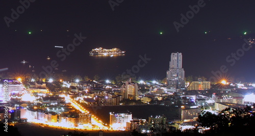 Night View of Patong City Lights and resorts