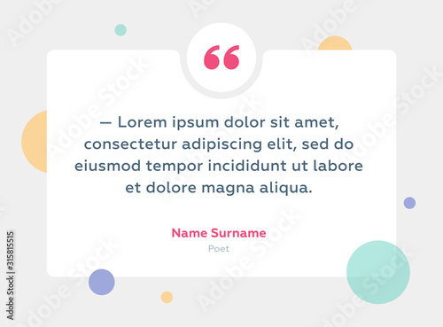 The quote template on an abstract background.
