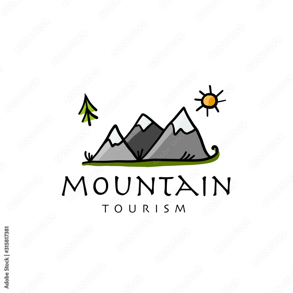 Mountain tourism, design logo
