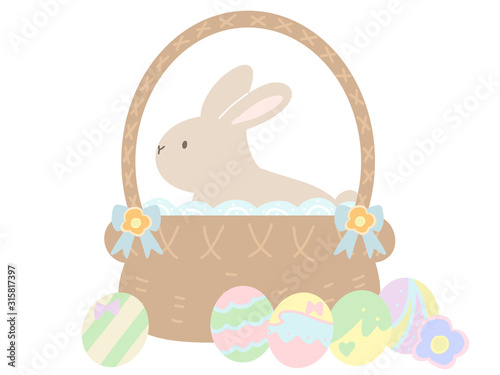 Rabbit and easter egg