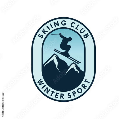 Winter Sport Logo Design Template