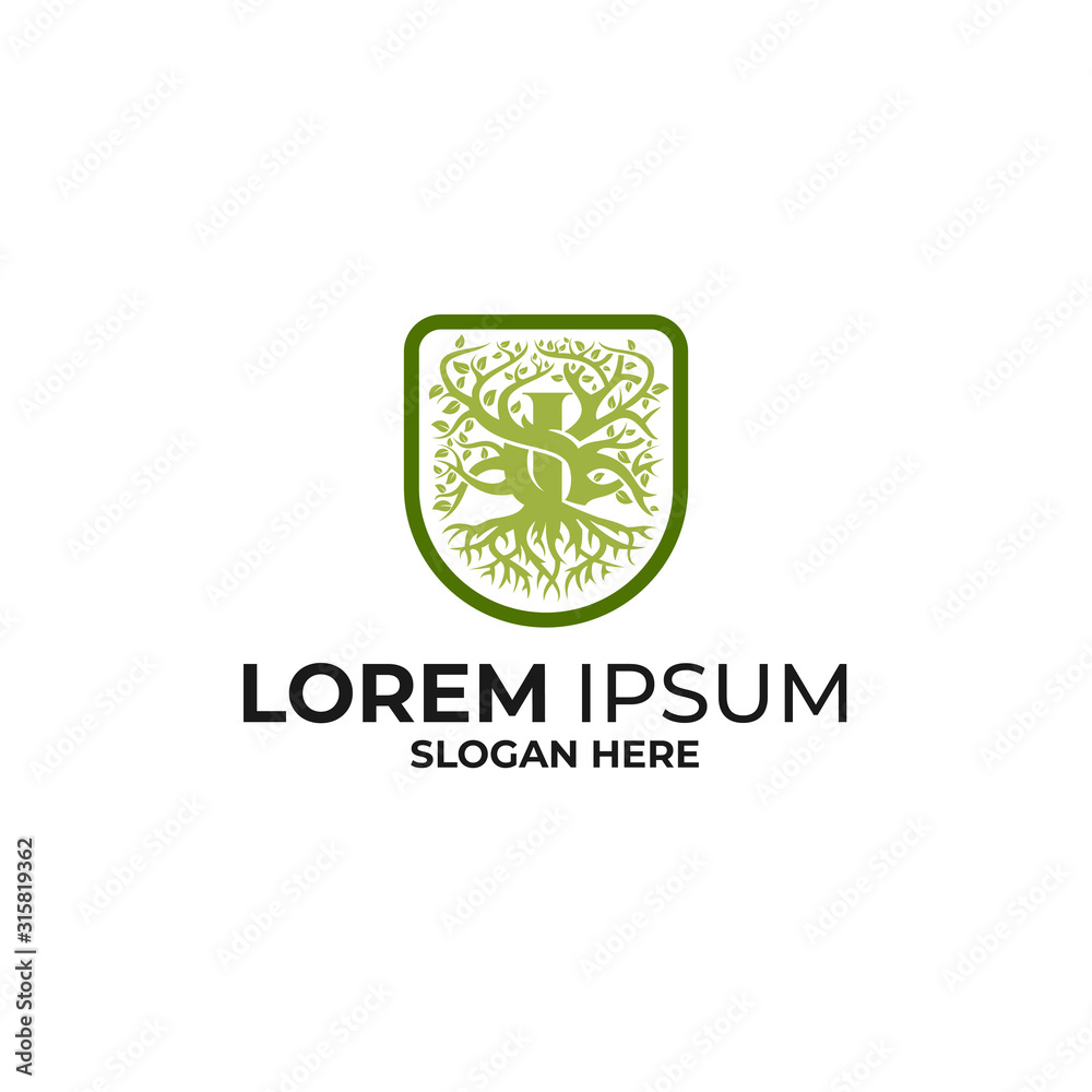 Root Leaf Logo Emblem Root Leaf Logo Emblem