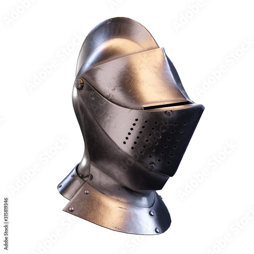 Photo Classic Medieval Knight Armet Helmet with visor