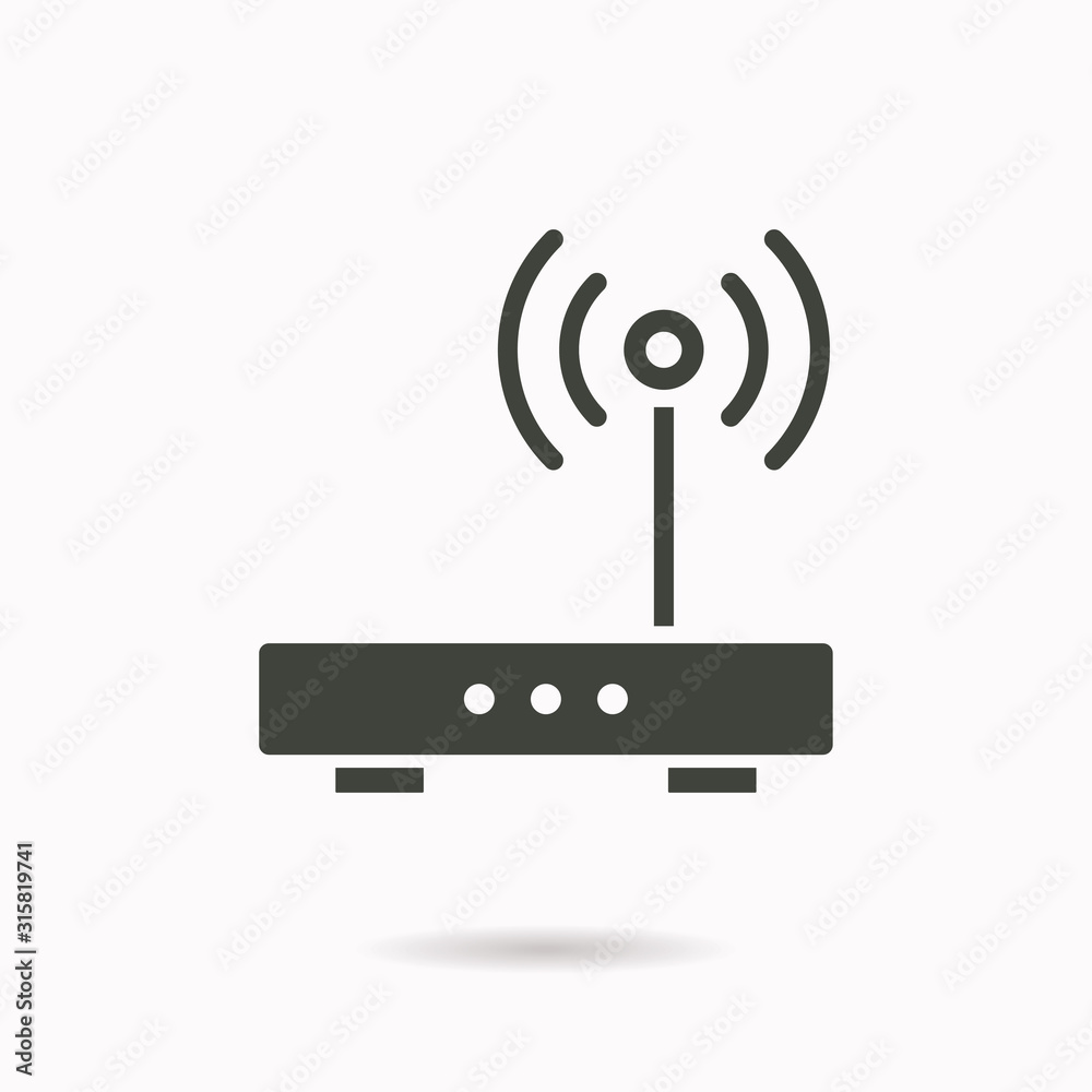Wifi router icon. Vector illustration for graphic and web design. Wifi router icon. Vector illustration for graphic and web design.