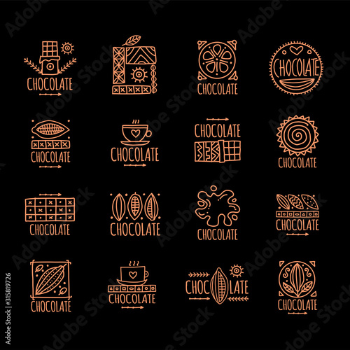Chocolate, icons collection for your design