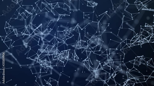 Connecting dots and lines. Science background. Global network connection. Plexus abstract technology. 